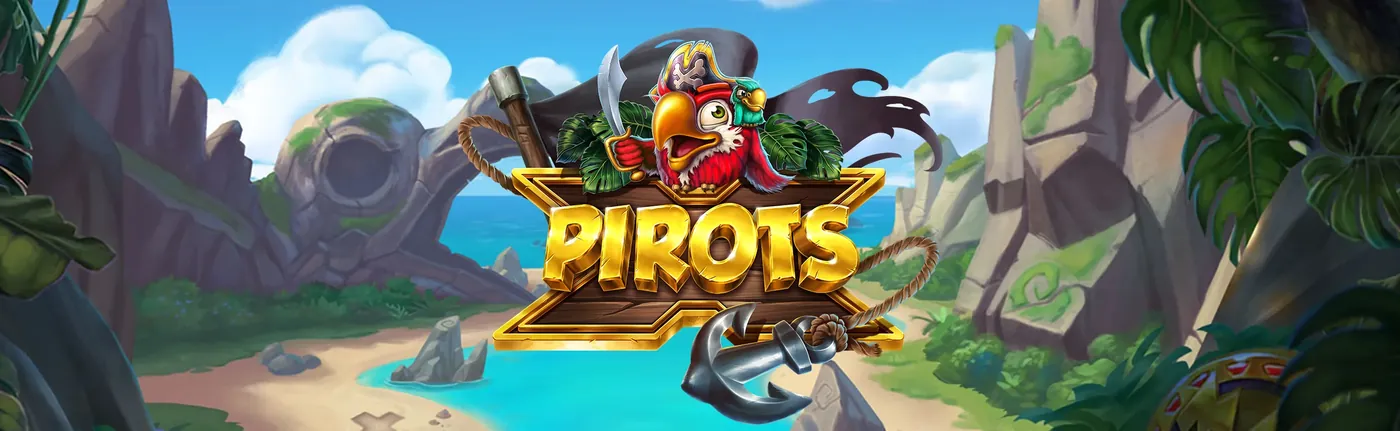Pirots X promotional banner with pirate theme